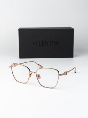 Valentino Women Eyeglasses Rose Gold Butterfly V-LOGO SIGN II VLX-167 C